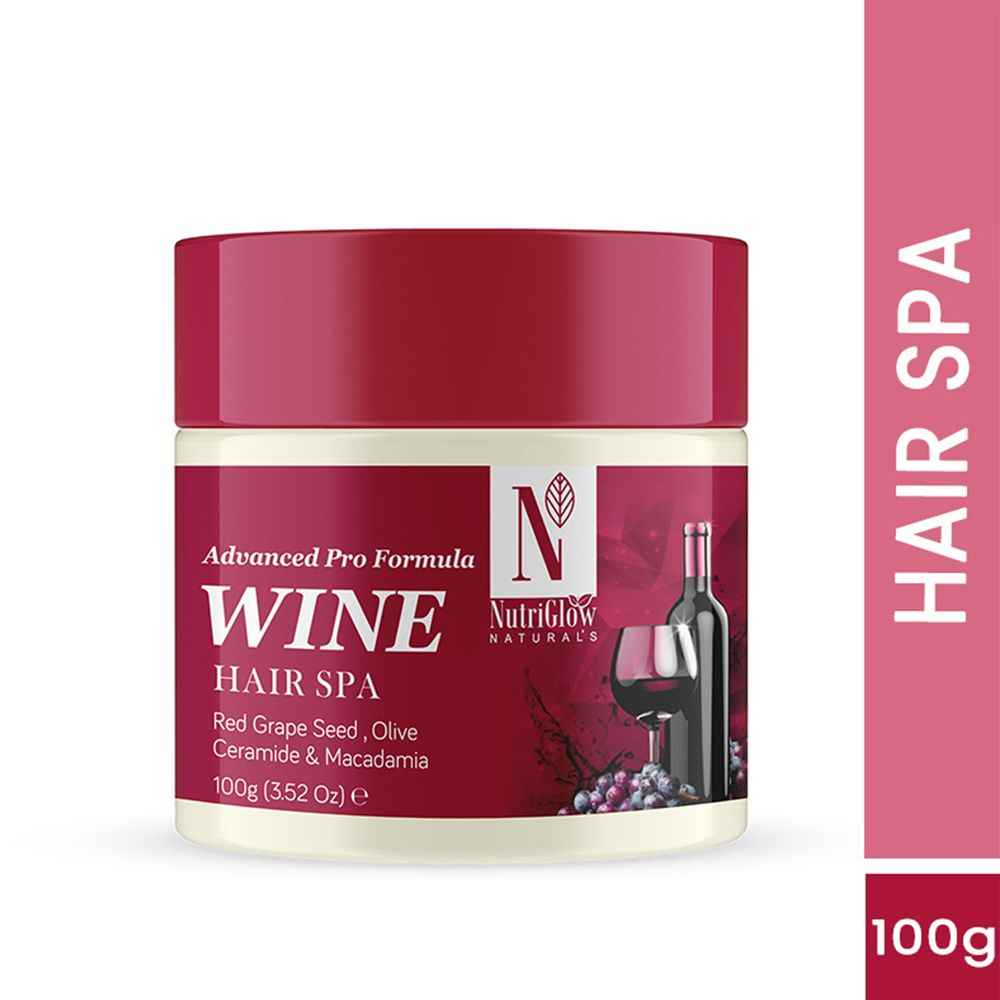 Buy NutriGlow NATURAL'S Advanced Pro Formula Wine Hair Spa for Hair fall Control, Complete Hair Treatment, All Hair Types, 100 gm - Purplle