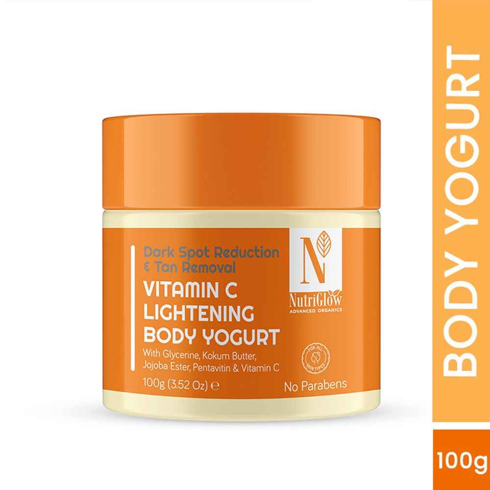 Buy NutriGlow Advanced Organics Vitamin C Lightening Body Yogurt, Moisturizes Skin, Deep nourishing, All Skin Types, 100 gm - Purplle