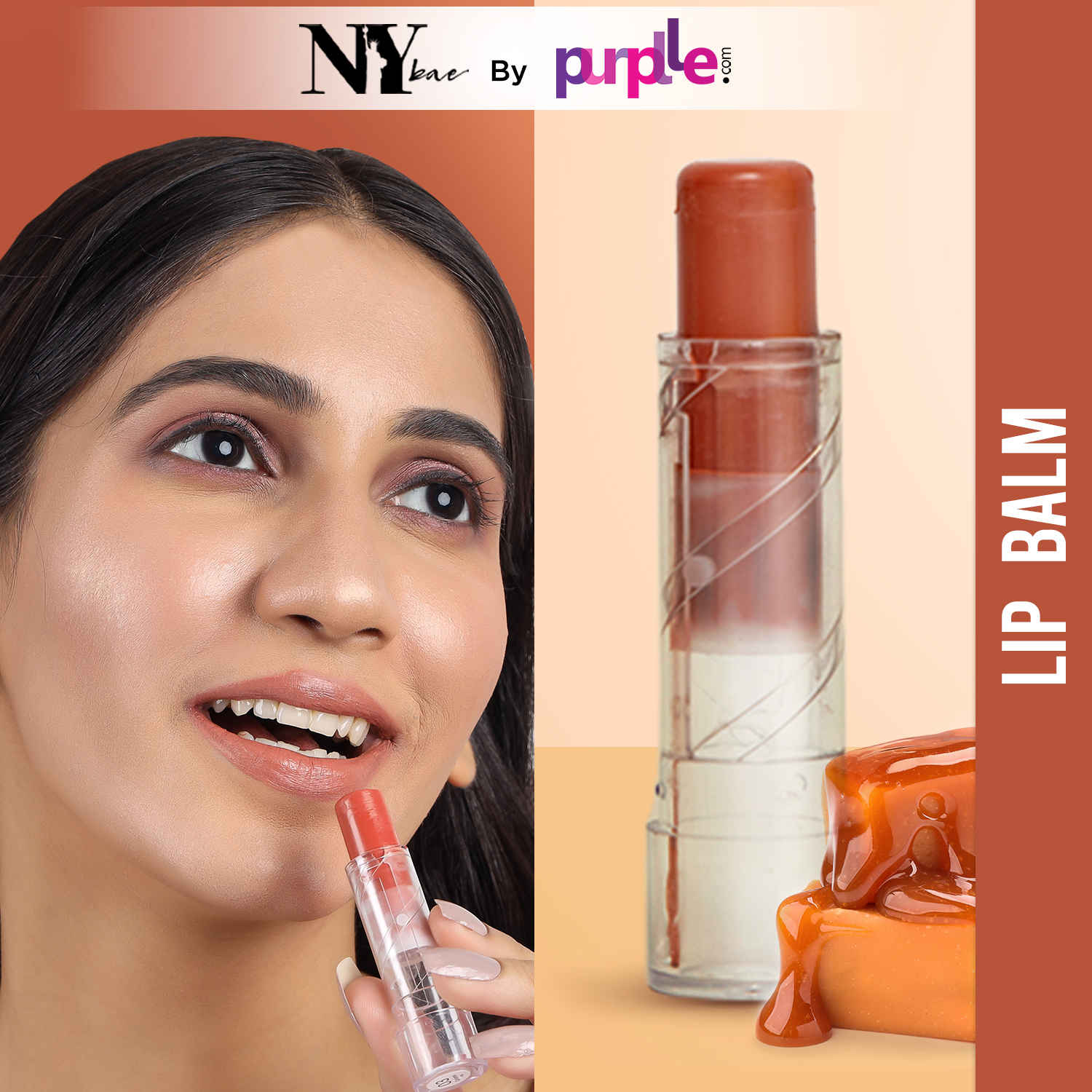 Buy NY Bae Sweet Treats Lip Balm - Caramel 03 (4.8 g) | Brown | Enriched with Nourishing Oils & Vitamin E | Moisturizing | Ideal For Chapped Lips | Vegan - Purplle