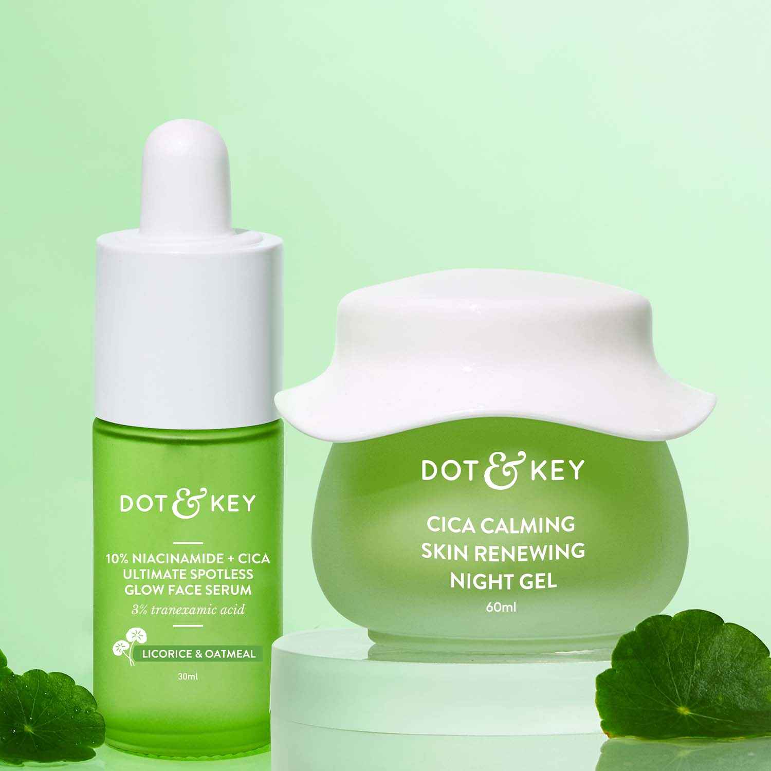 Buy DOT & KEY CICA Niacinamide Skin Care Gift Set -80 gm | Serum, Night Gel - Purplle