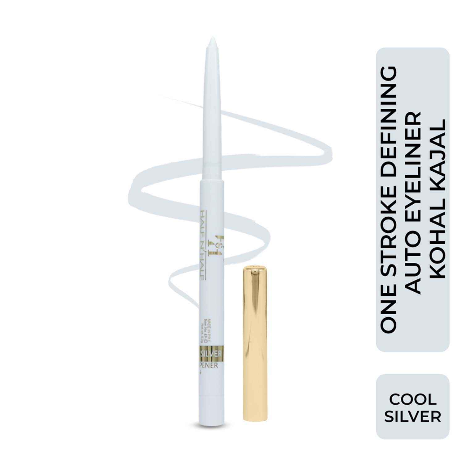 Buy Half N Half One Stroke Defining Auto Eyeliner Kohl Kajal, smudge proof and waterproof, 18hour Long Lasting, 0.3 gm - Purplle