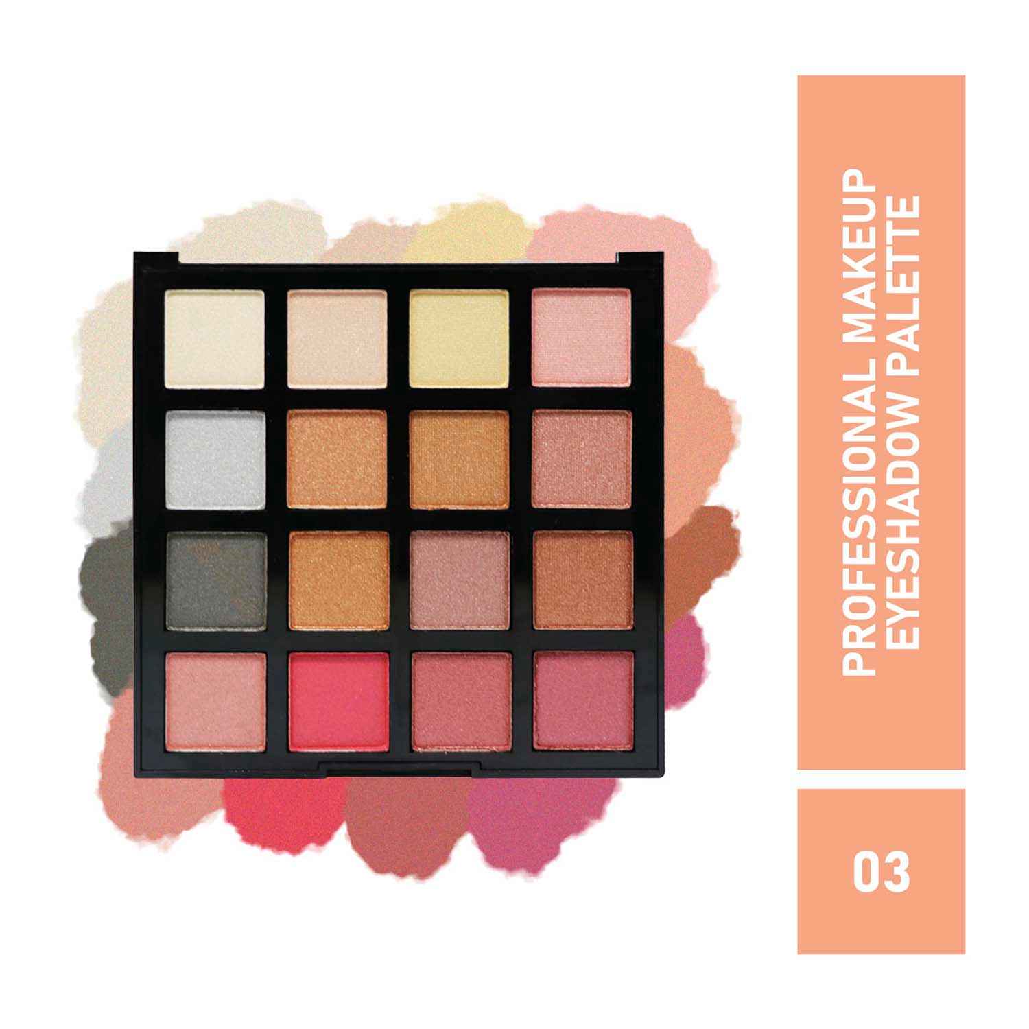 Buy Half N Half Professional Makeup kit, 16 Colours Eyeshadow Palette, Multicolor-03 (18 gm) - Purplle