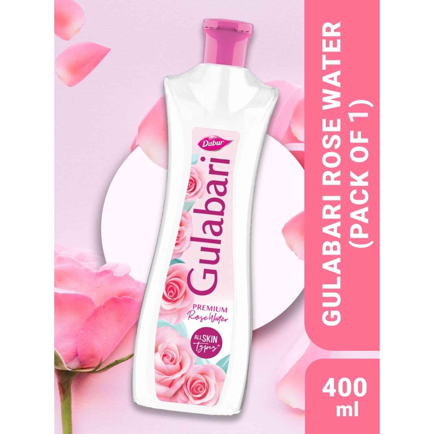 Buy Dabur Gulabari Premium Rose Water - 400 ml | With No Paraben | Cleanses, Hydrates & Moisturises Skin | Balances & Restores Skin's pH Levels | For All Skin Types - Purplle