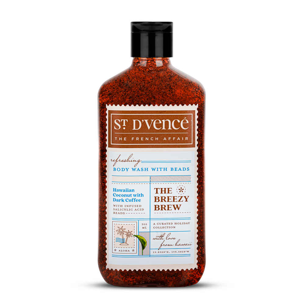 Buy ST. DVENCE The Breezy Brew Body Wash with Salicylic Acid Beads- Controls Body & Back Acne | Sulphates & Paraben Free 300 ml - Purplle