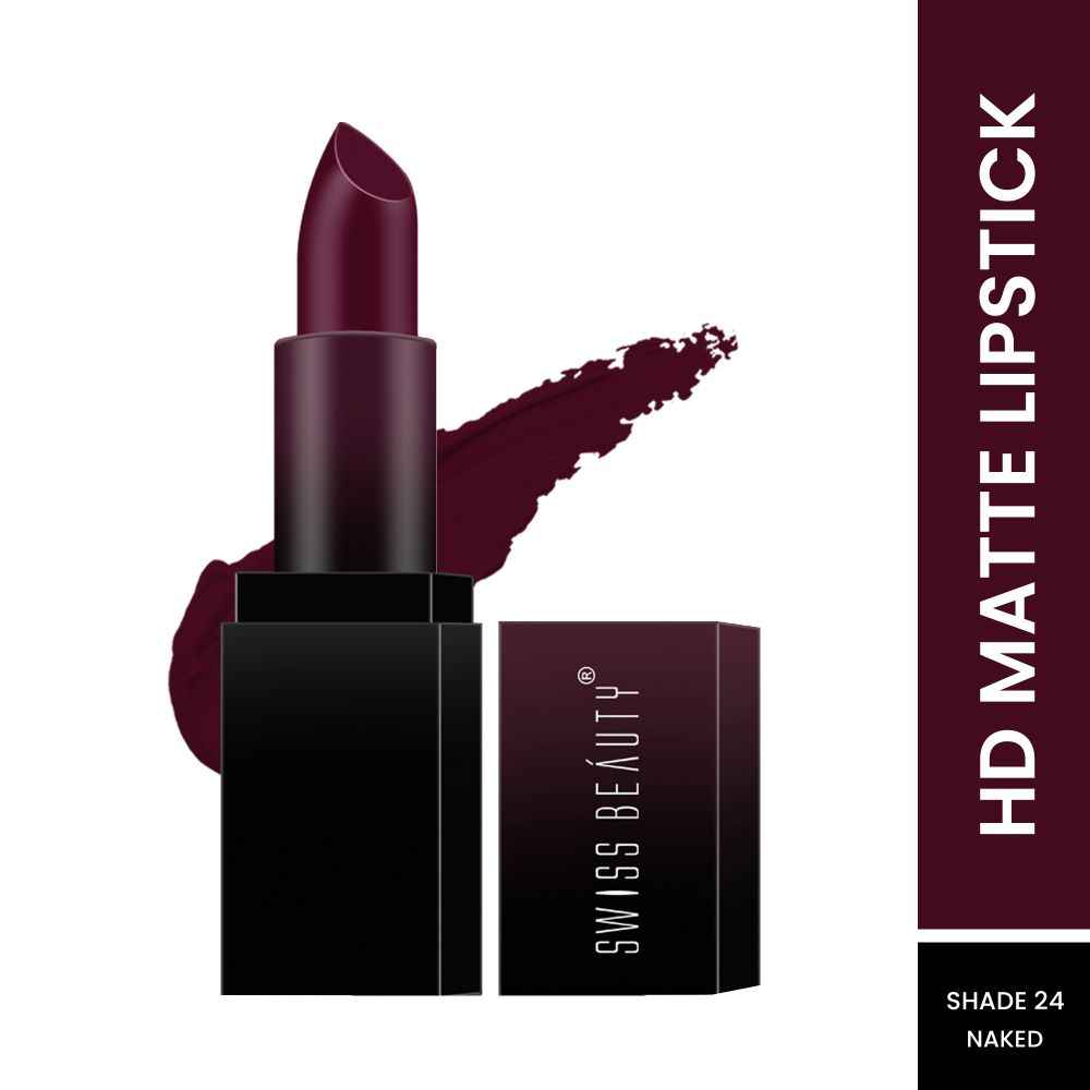 Buy Swiss Beauty HD Matte Lipstick Naked 24 (3.5 g) - Purplle