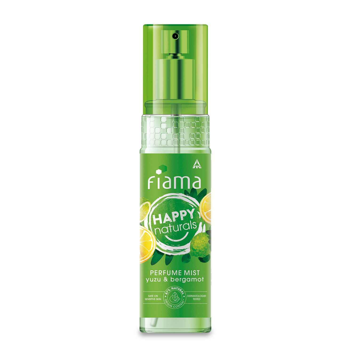 Buy Fiama Happy Naturals Perfume Mists,A Yuzu & Bergamot, 87% NaturalA Origin Content, Skin Friendly PH, Long Lasting Fragrance, 120 ml Bottle - Purplle