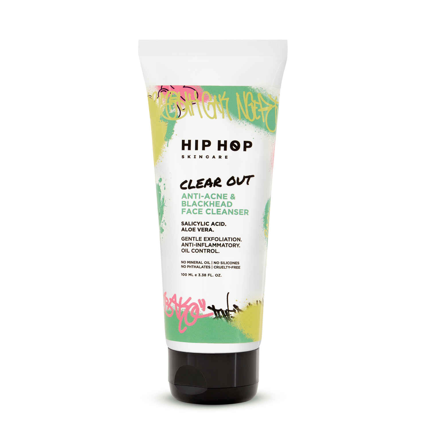 Buy HipHop Skincare Clear Out Anti-Acne & Blackhead Face Cleanser for Oil Control, Acne, Pimple Marks & Whitehead Removal with Tea Tree & Neem Extracts Face Wash for Men & Women, Suitable for Oily Acne Prone Skin 100 ml - Purplle