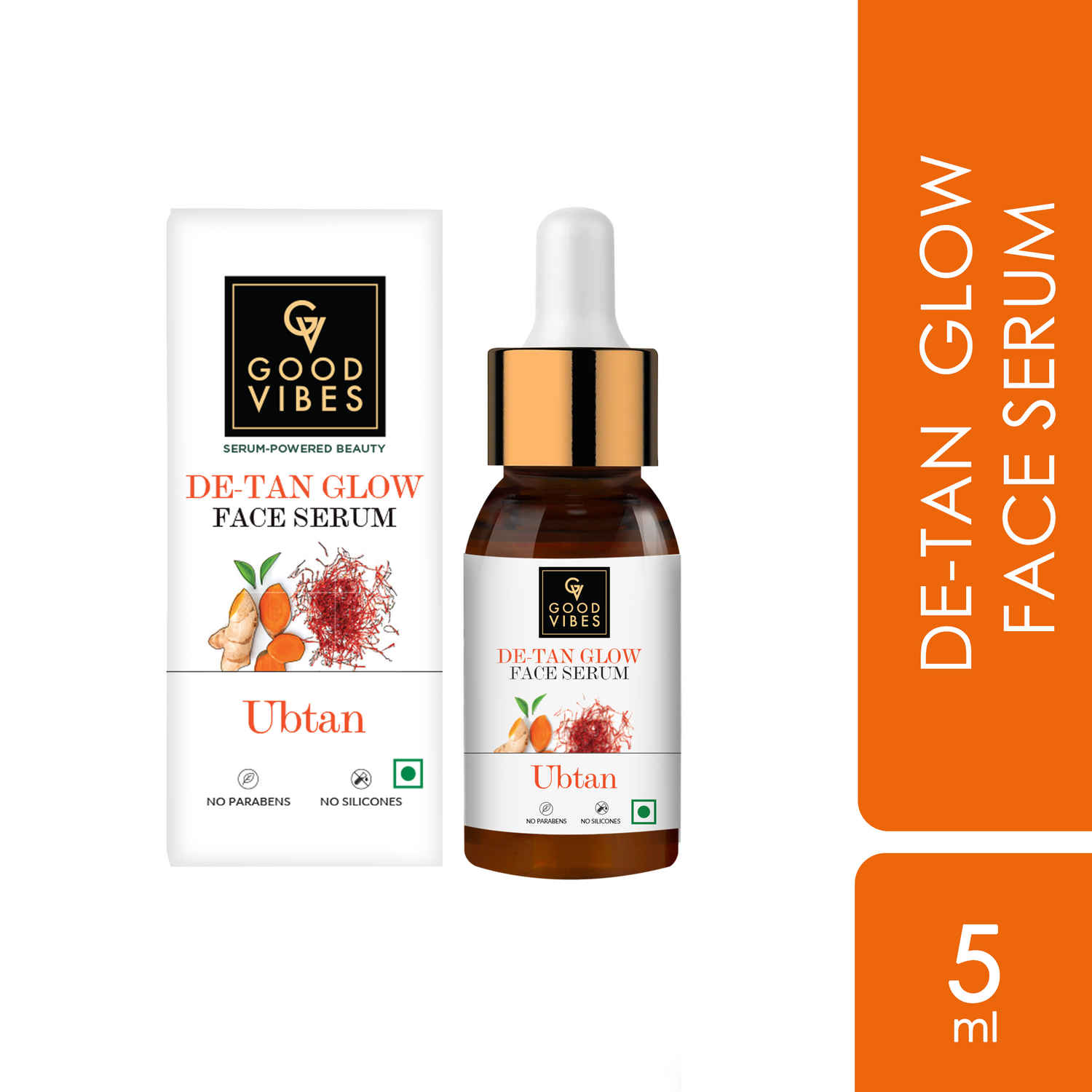 Buy Good Vibes Ubtan De-Tan Glow Face Serum (5 ml) - Purplle