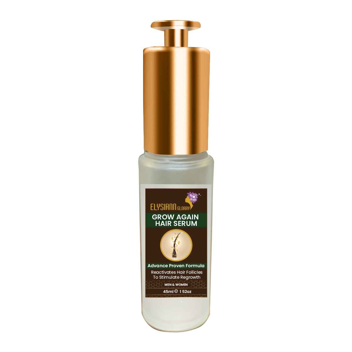 Buy ELYSIANN GLORRY GROW AGAIN HAIR SERUM 45 ml - Purplle