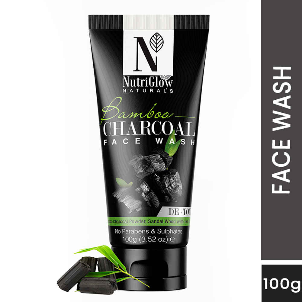 Buy NutriGlow NATURAL'S Bamboo Charcoal Face wash for Glowing & Refreshing Skin, 100 gm - Purplle