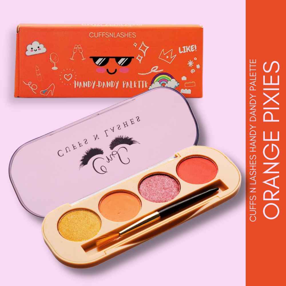 Buy Cuffs N Lashes Handy-Dandy Eyeshadow Palette, Orange Pixies - Purplle