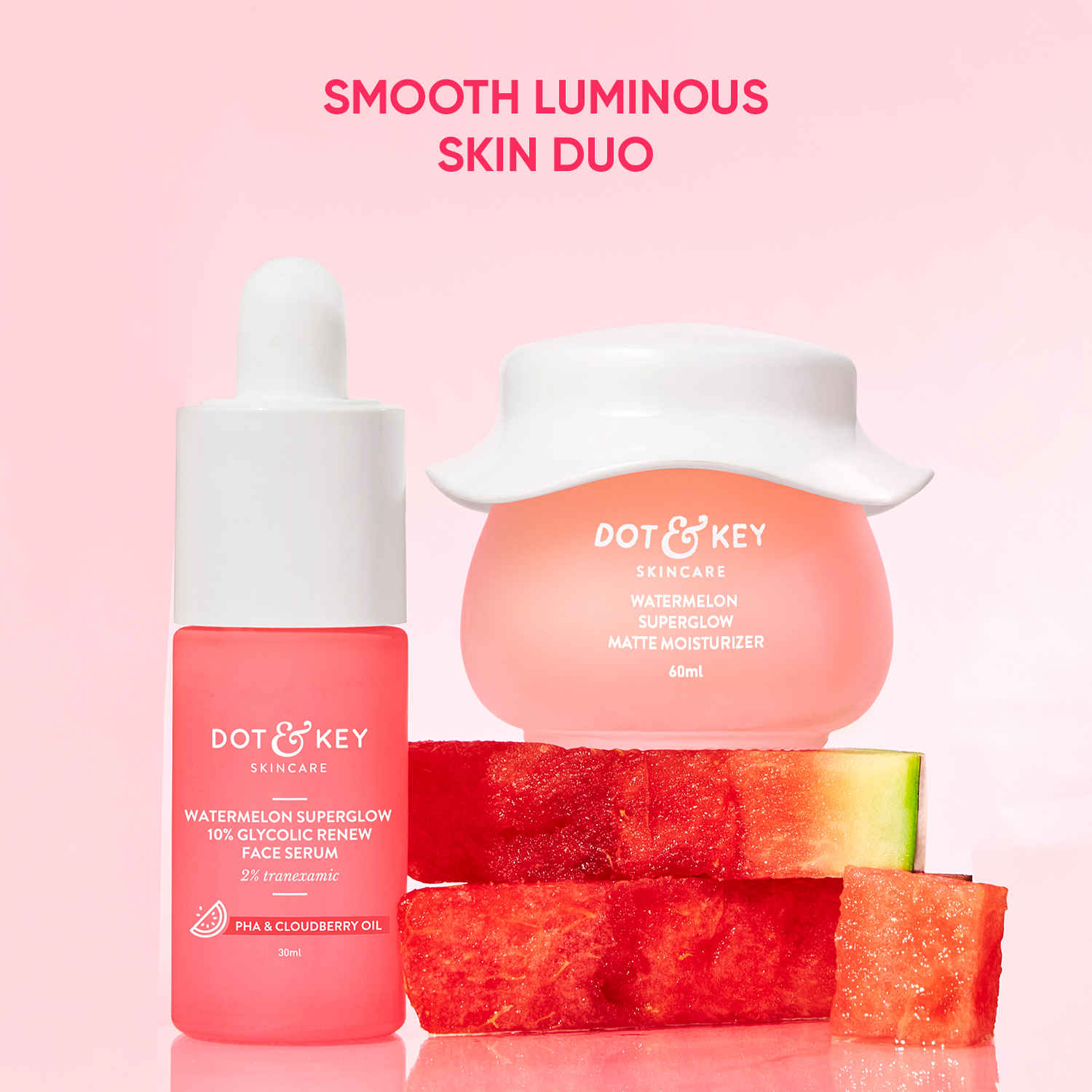 Buy Dot & Key Watermelon Super Glow Face Care Gift Set for Glowing Skin - 90 gms | Face serum, Moisturizer - Purplle