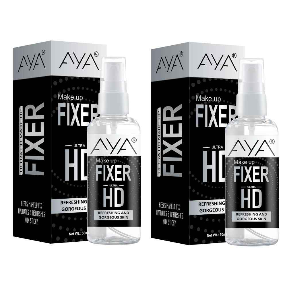 Buy AYA Ultra HD Makeup Fixer, Pack of 2, 50 ml + 50 ml - Purplle