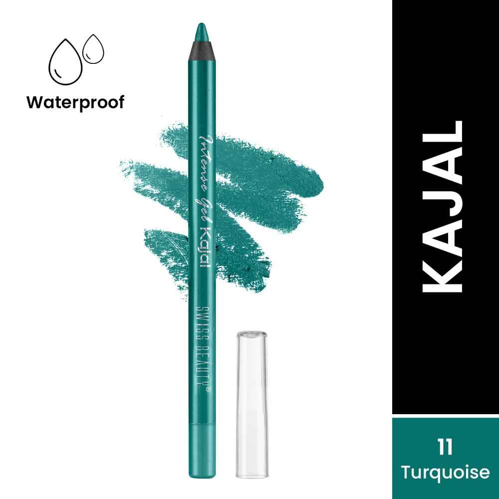 Buy Swiss Beauty Intense Gel Kajal - Turquoise 1.2 gm - Purplle