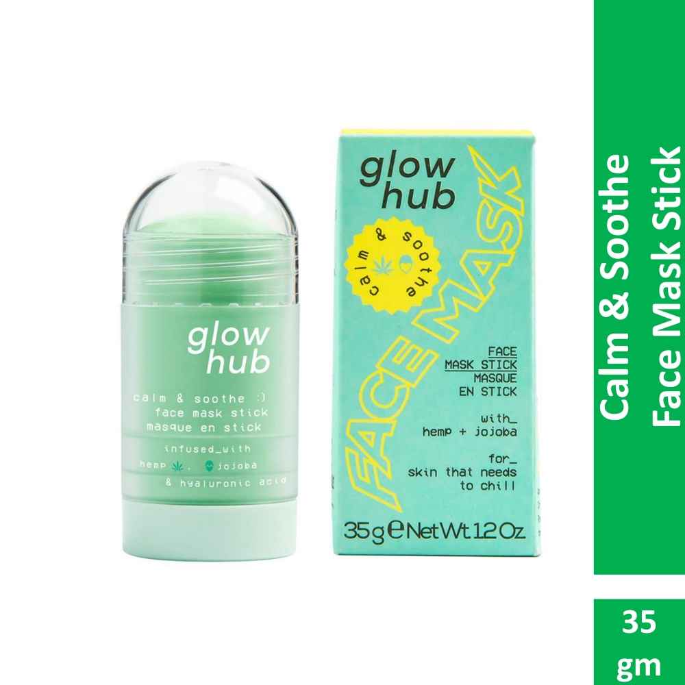 Buy Glow Hub | Calm & Soothe Face Mask Stick (35 gm) | Hemp Seed Oil, Kaolin Clay, Jojoba Extract | Hydrate, Comfort, Refresh - Purplle