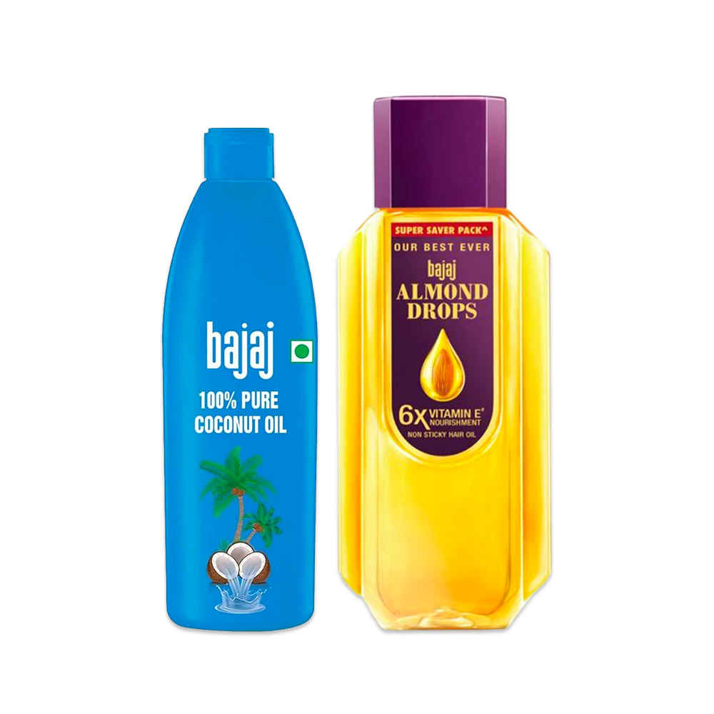 Buy Bajaj Almond Drops & Coconut Oil - Combo (650 ml + 600 ml) - Purplle