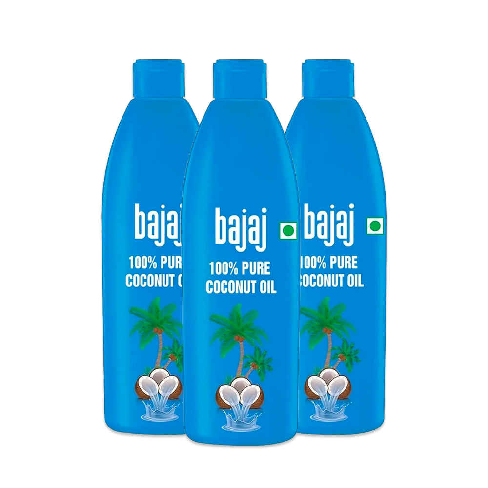 Buy Bajaj Coconut Oil 600ml - Pack of 3 - Purplle