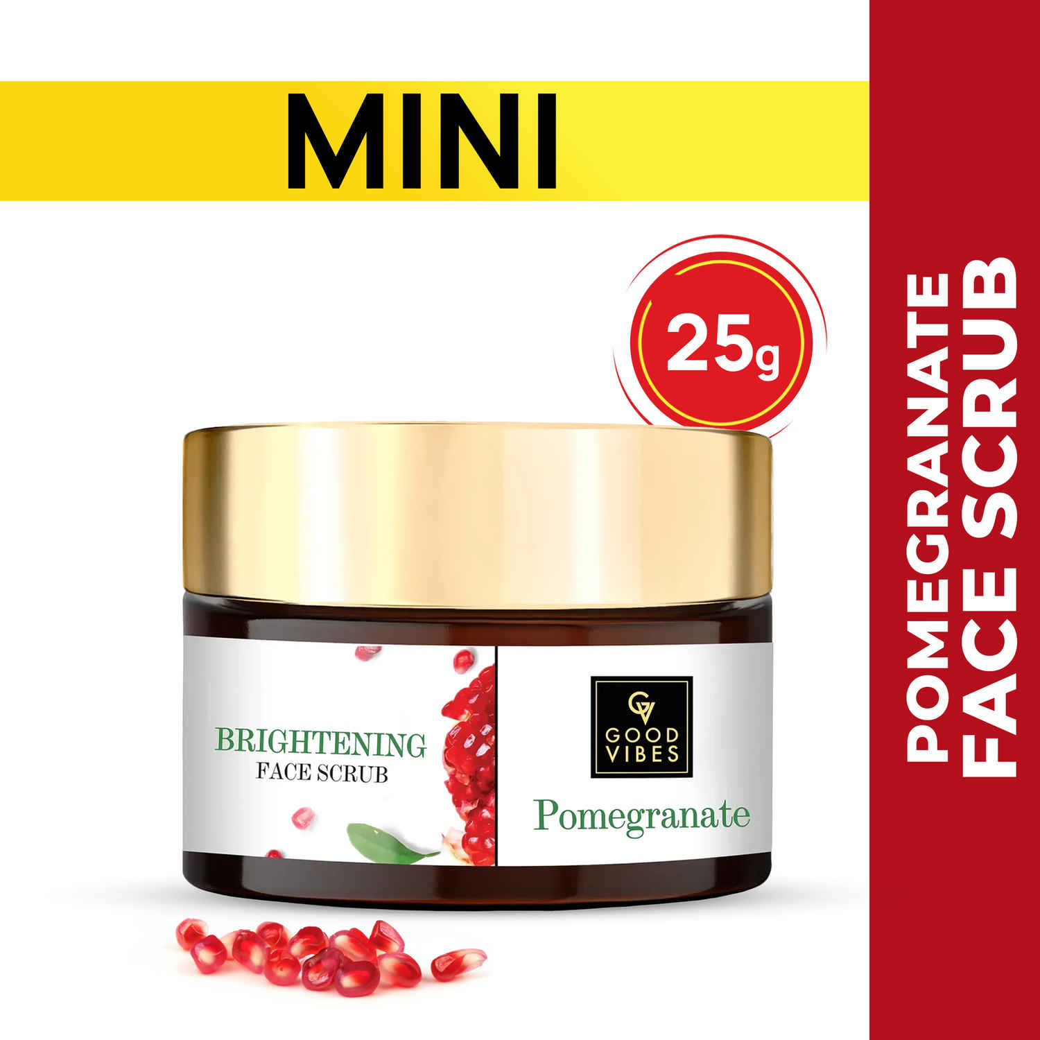 Buy Good Vibes Brightening Face Scrub - Pomegranate (25 gm) - Purplle
