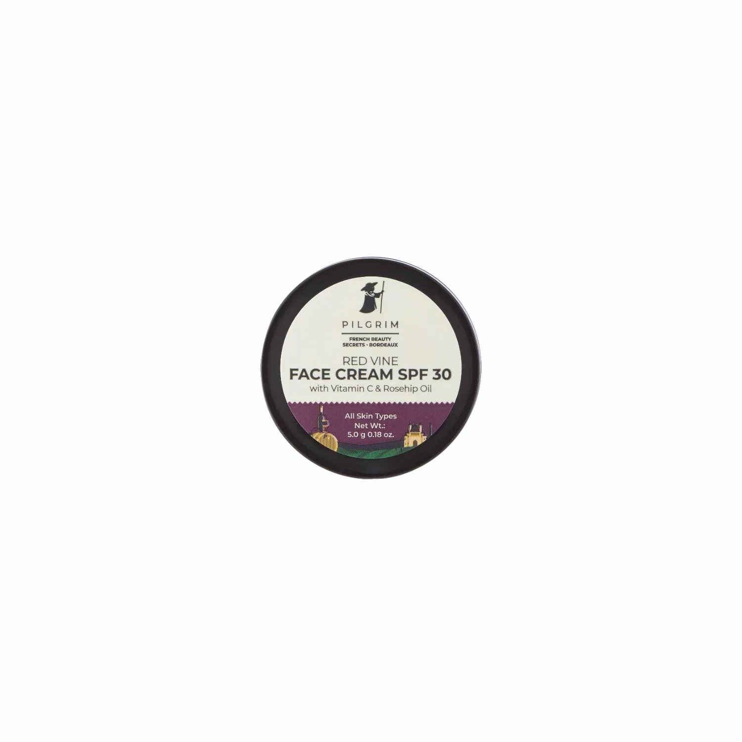 Buy Pilgrim Mini Red Vine Face Cream with SPF 30 with Vitamin C and Rosehip Oil for Anti-Ageing, Sun Protection and Collagen Production | Men & Women | For Skin Types | (5 gm) - Purplle
