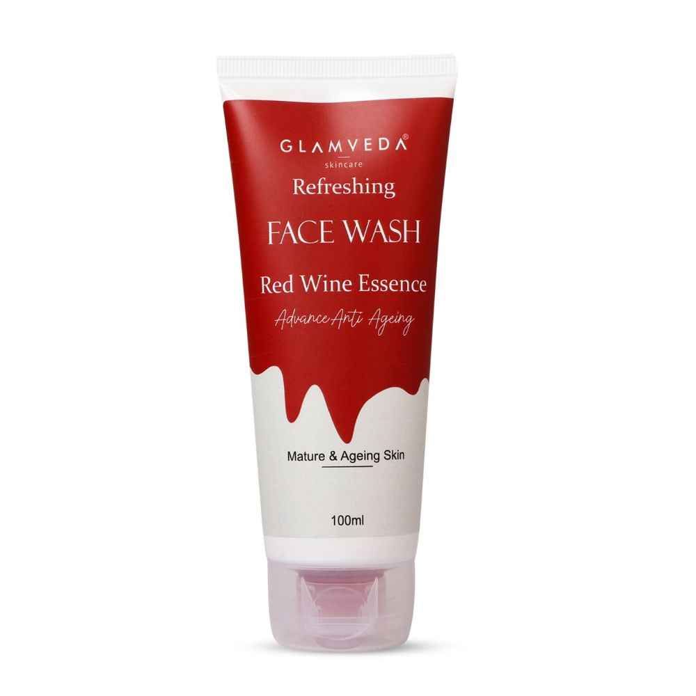 Buy Glamveda Advance Anti Ageing Face Wash Red wine 100 ml - Purplle