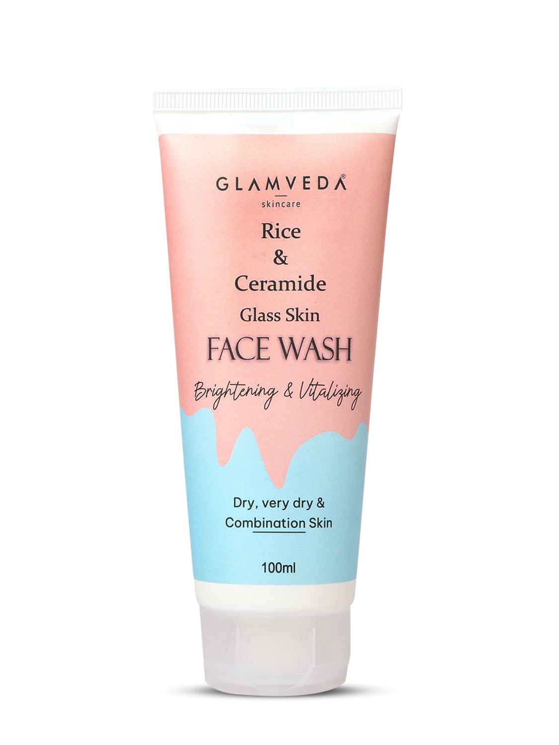 Buy Glamveda Rice Water & ceramide Glass Skin Face Wash 100 ml - Purplle