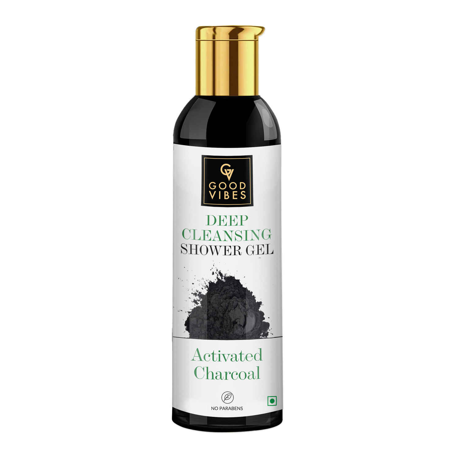 Buy Good Vibes Deep Cleansing Shower Gel (Body Wash) - Activated Charcoal (200 ml) - Purplle