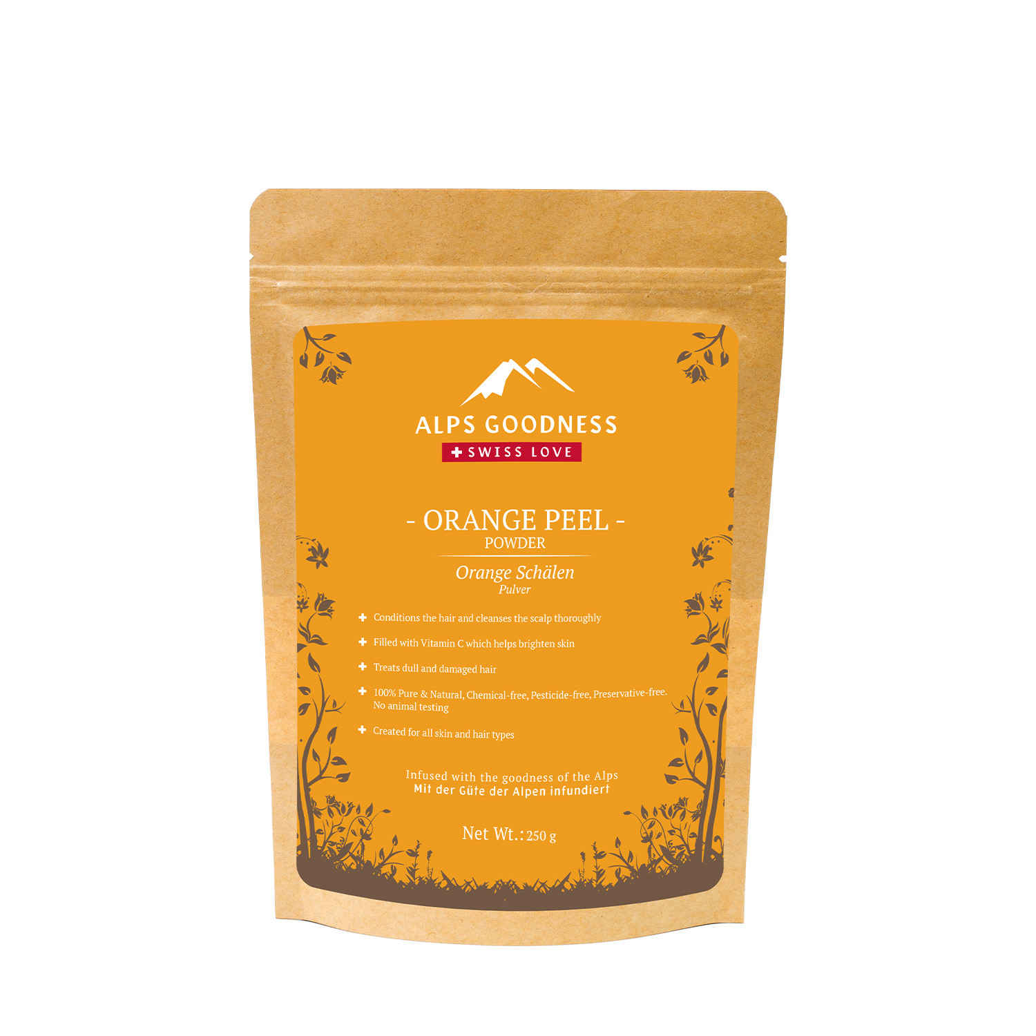 Buy Alps Goodness Powder - Orange Peel (250 gm)| 100% Natural Powder | No Chemicals, No Preservatives, No Pesticides | Face Mask for Even Toned Skin | Face Mask for Glow - Purplle