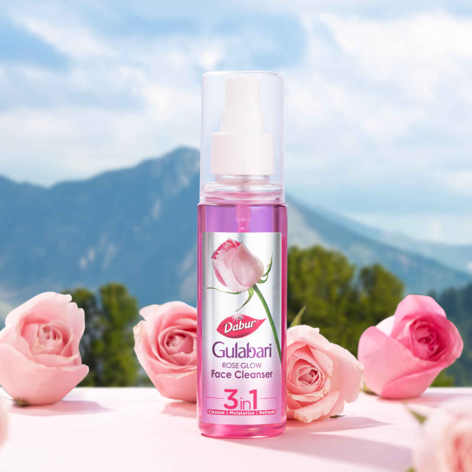 Buy Dabur Gulabari Rose Glow Face Cleanser - 100 ml | For All Skin Types | 3 in 1 Cleanser | Cleaner, Balanced & Hydrated Skin - Purplle
