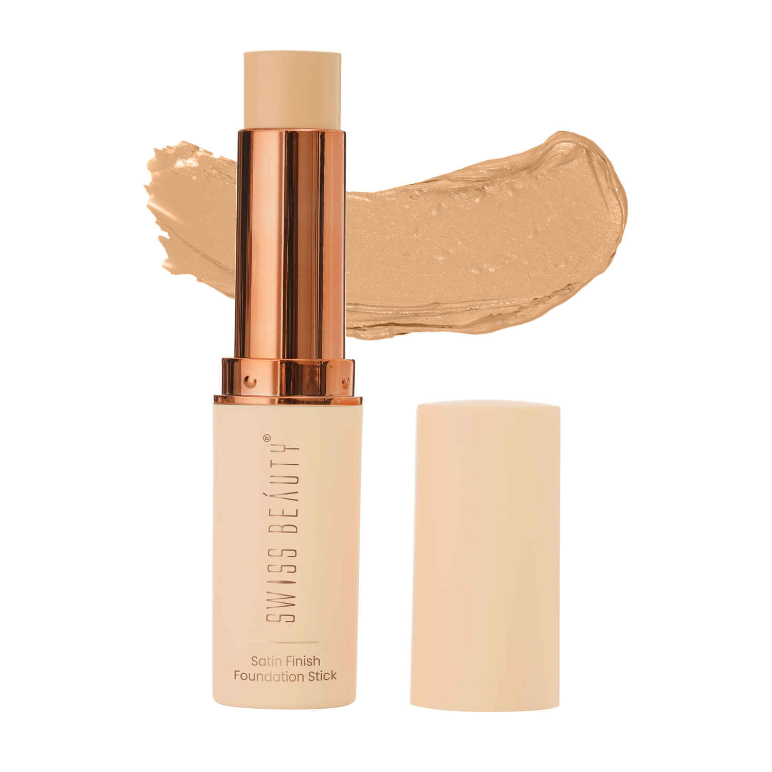 Buy Swiss Beauty Satin Finish Foundation Stick for Full Coverage Easy & Convenient Flawless base with Long lasting dewy finish 05 Beige - Purplle