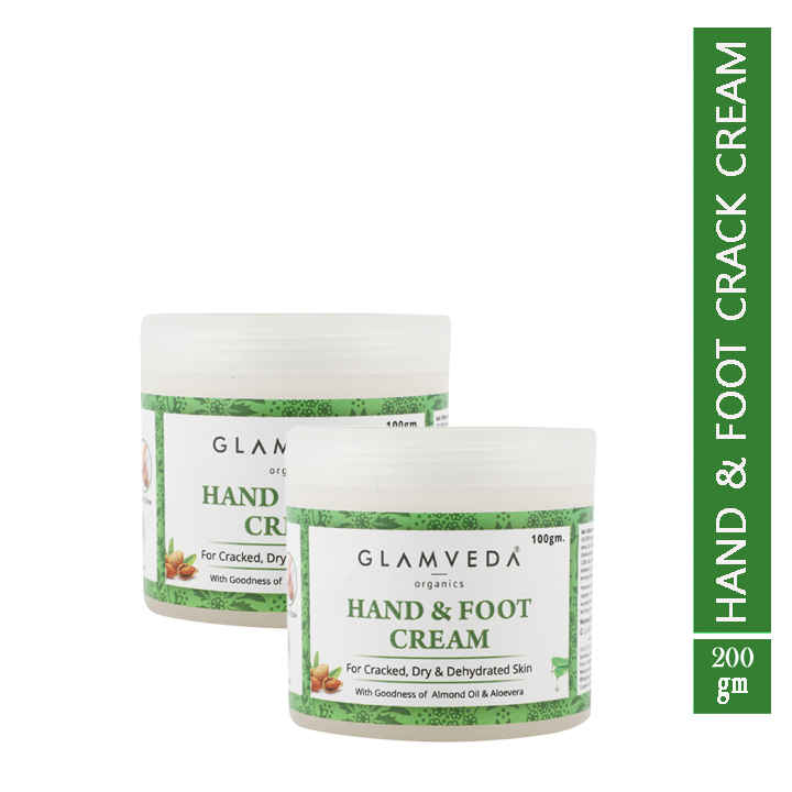 Buy Glamveda Hand & Foot Crack Cream Pack of 2 (200 g) - Purplle