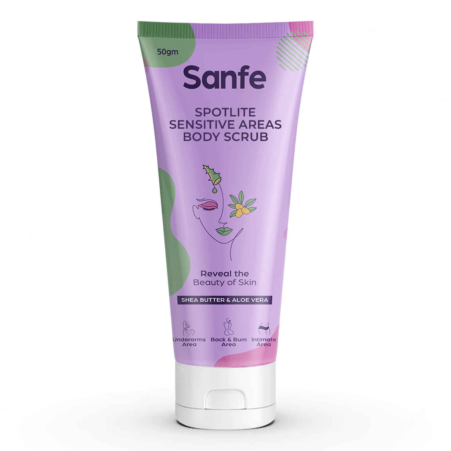 Buy Sanfe Spotlite Sensitive Areas BodyA Scrub For Underarms Area, Back & Bum Area, Intimate Area| 50 gm - Purplle
