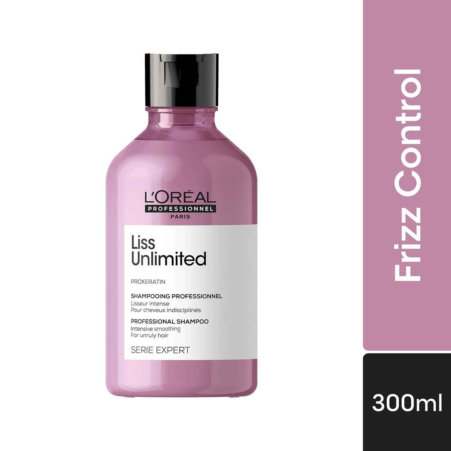 Buy L'Oreal Professionnel Liss Unlimited Shampoo for Frizzy & Unruly Hair 300 ml | With Pro-Keratin - Purplle
