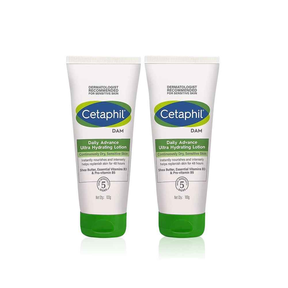 Buy Cetaphil DailyAdvance Ultra Hydrating Lotion All Skin Type,Face & Body (100 g) - Pack of 2 - Purplle