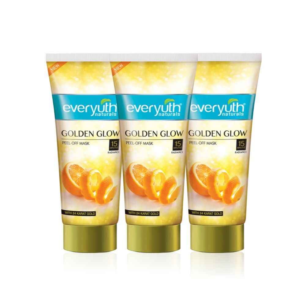 Buy Everyuth Naturals Advanced Golden Glow Peel-off Mask with 24K Gold (50 g) - Pack of 3 - Purplle