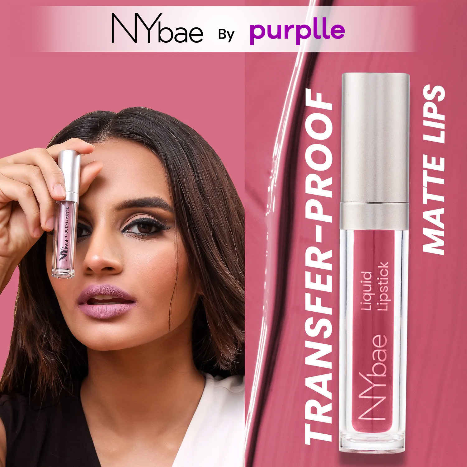 Buy NY Bae Confessions Liquid Lipstick - Her Wonderland 7 (4.5 ml) | Matte Lipstick | Mauve Shade | Moisturizing | Long Lasting | Transfer Proof - Purplle