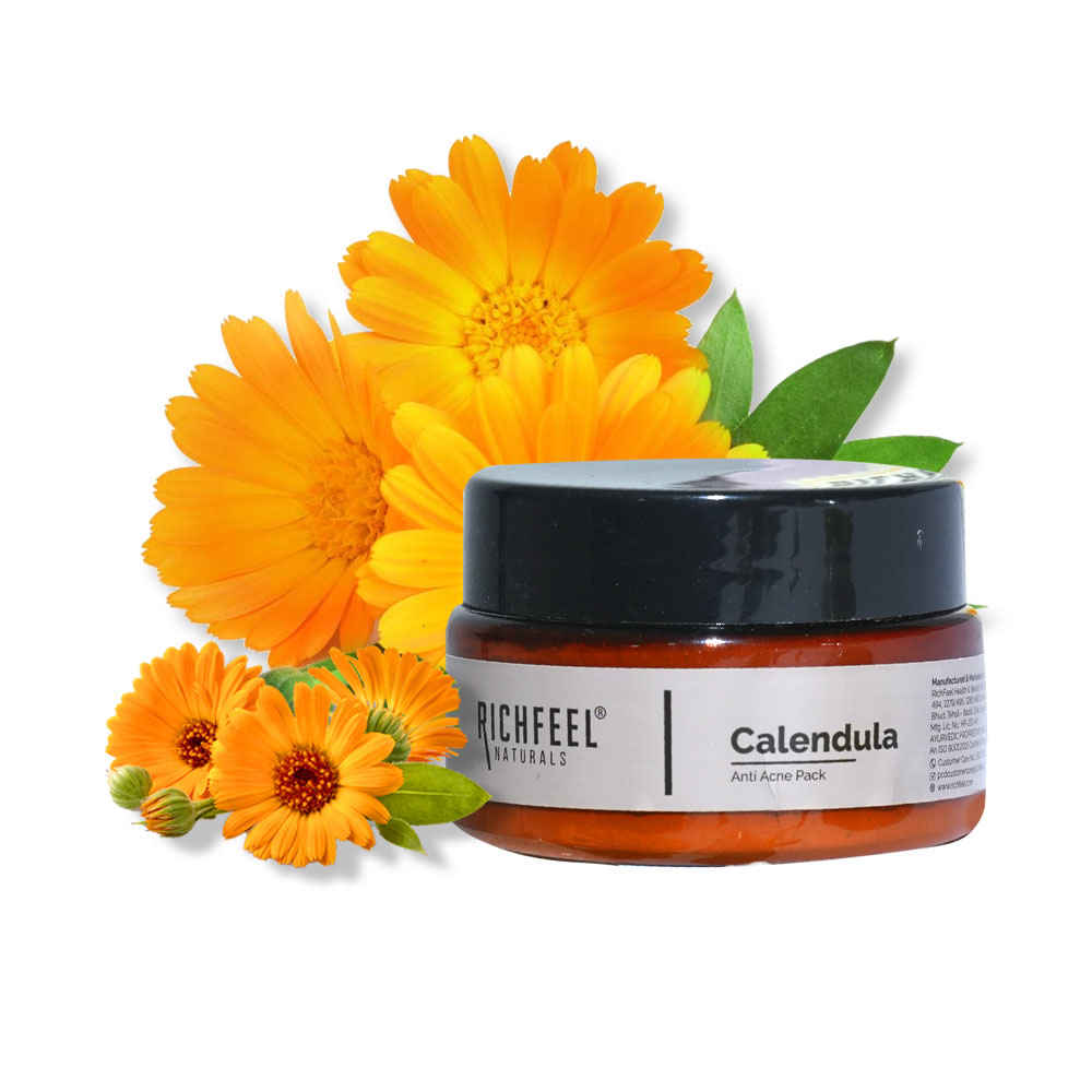 Buy Richfeel Calendula Anti Acne Face Pack 50 gm - Purplle