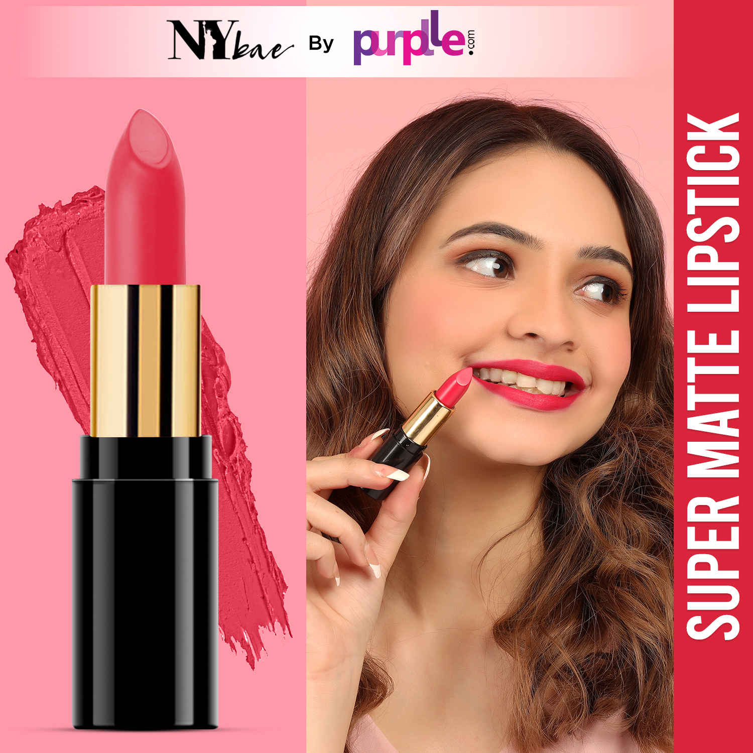 Buy NY Bae Super Matte Lipstick, Pink - Fearless Freeman 11 - 4.2 gm - Purplle