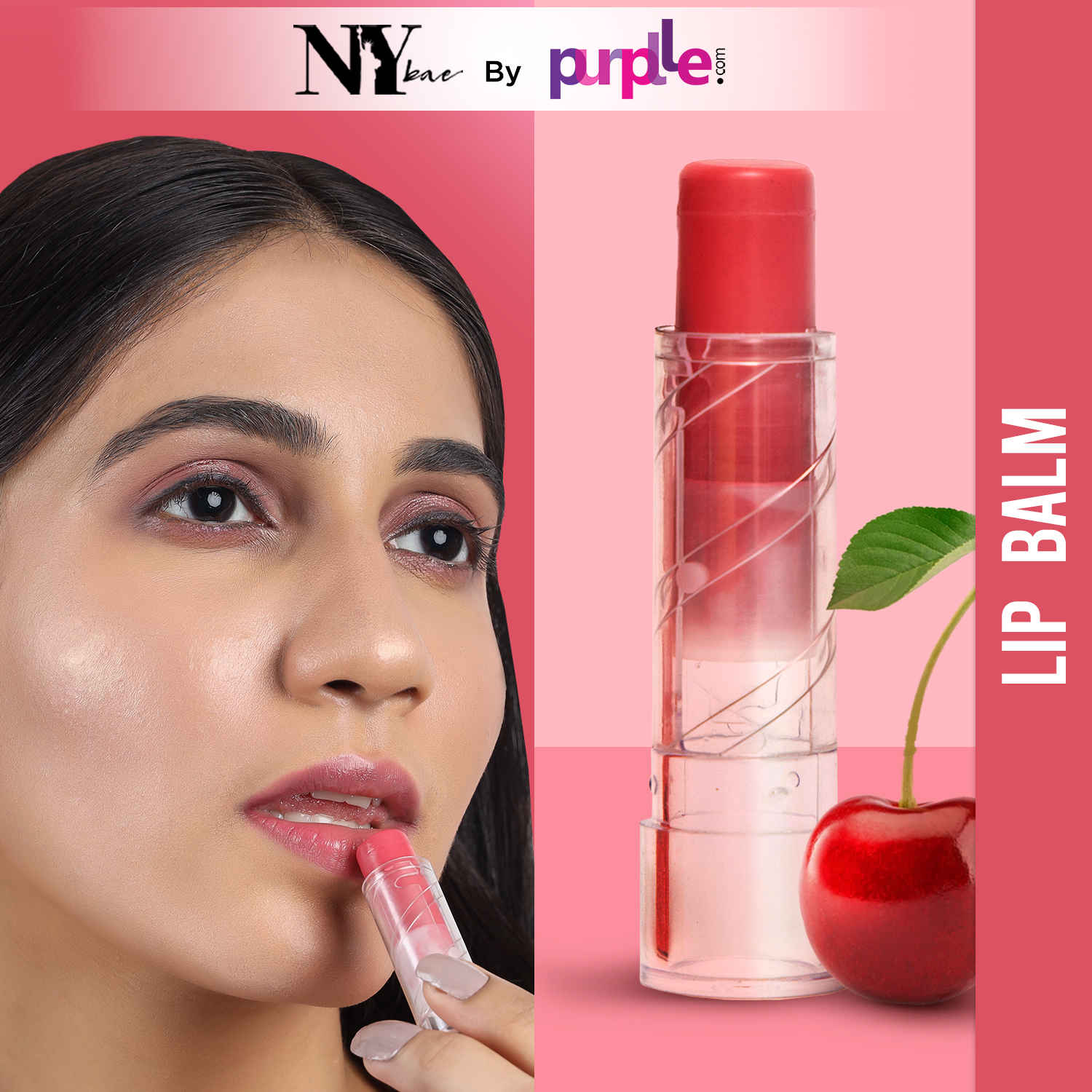 Buy NY Bae Sweet Treats Lip Balm - Cherry 01 (4.8 gm) | Red | Enriched with Cherry | Moisturizing | Ideal For Chapped Lips | Vegan - Purplle