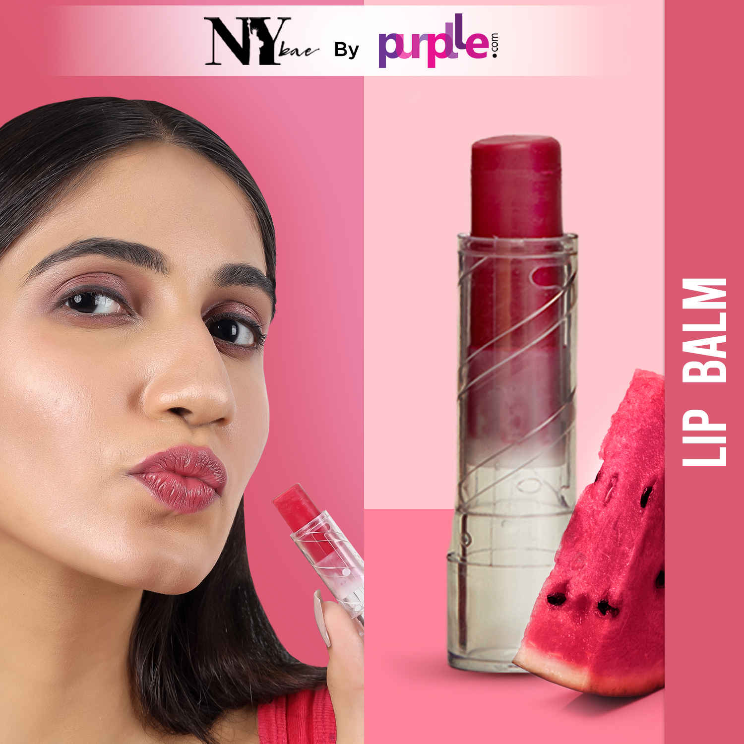 Buy NY Bae Sweet Treats Lip Balm - Watermelon 05 (4.8 gm) | Maroon | Enriched with Nourishing Oils & Vitamin E | Moisturizing | Ideal For Chapped Lips | Vegan - Purplle