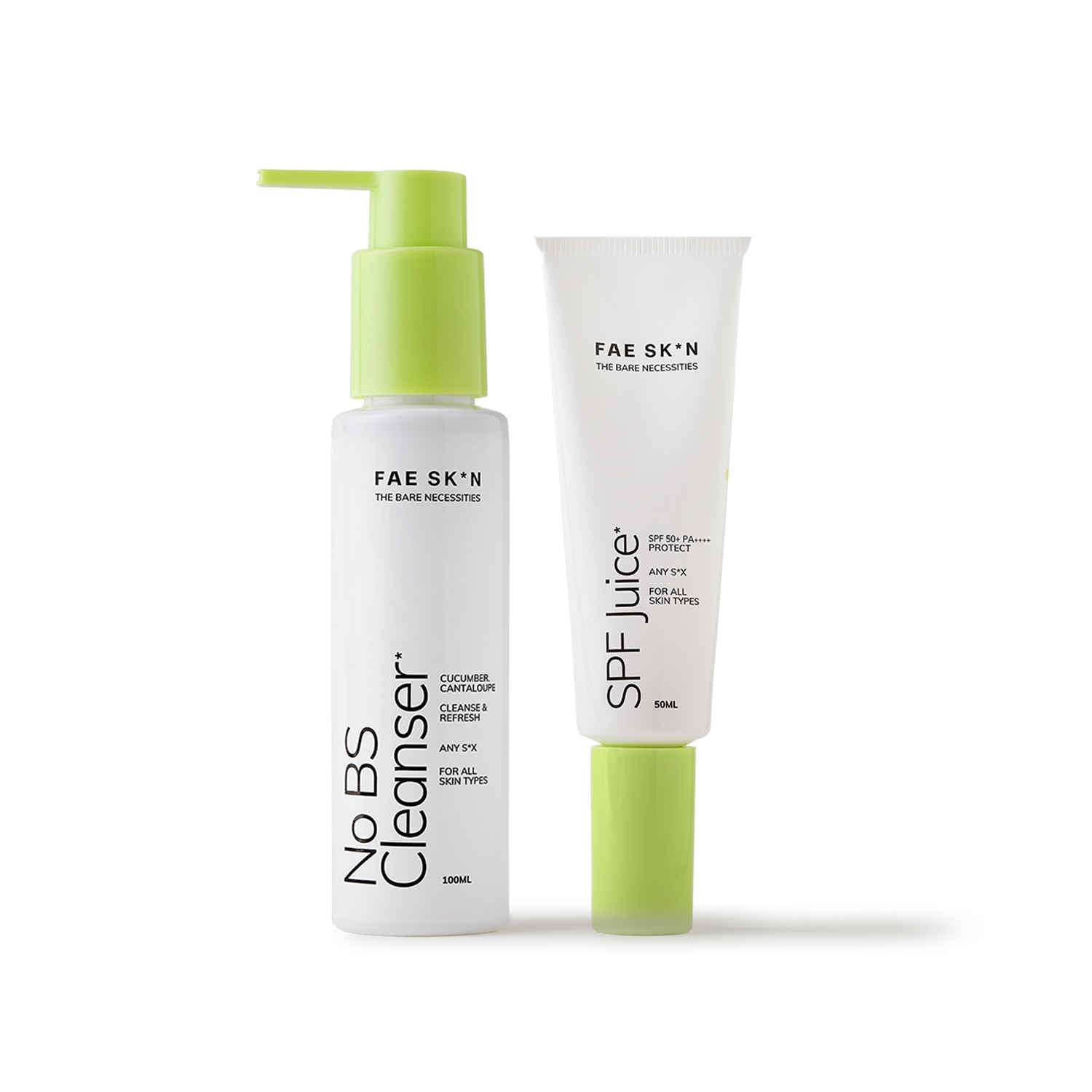 Buy FAE Beauty Daily Morning Face Care Combo with Face Cleanser & SPF 50+ Sunscreen | Gentle Face Wash & Lightweight No White Cast SPF | Broad Spectrum UVA & UVB Protection | For All Skin Types - Purplle