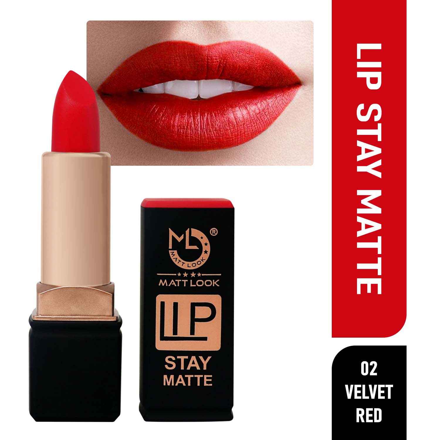 Buy Mattlook Stay Matte Lipstick, Velvet-Red (3.5 gm) - Purplle