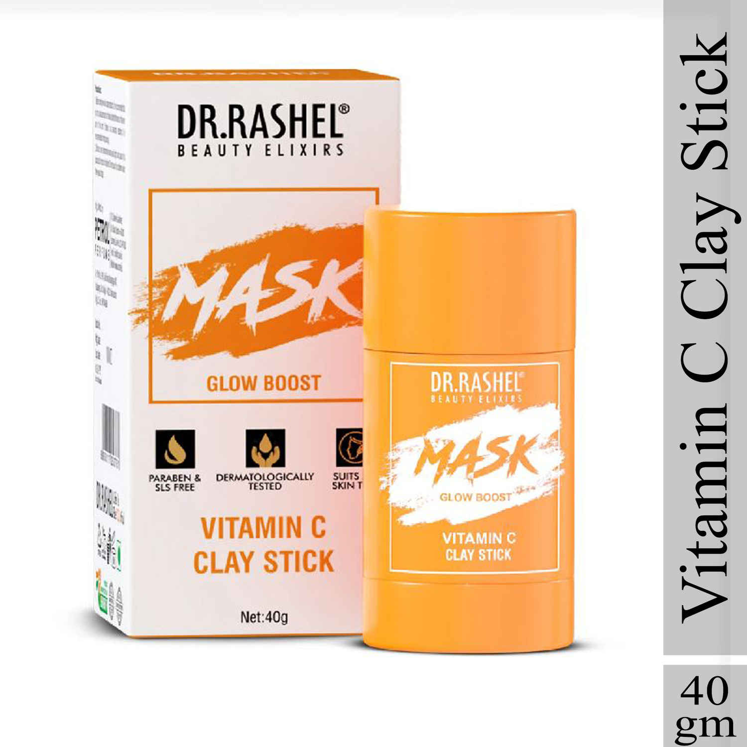 Buy Dr.Rashel Vitamin C Clay Stick Mask With Glow Boost (40 gm) - Purplle