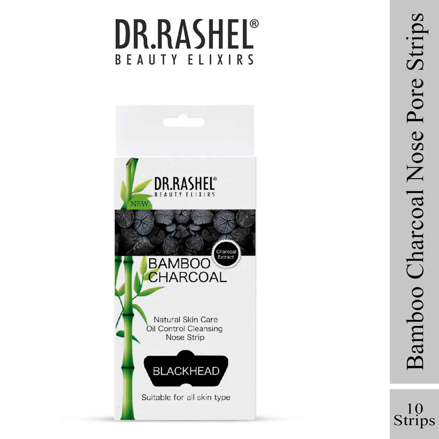 Buy Dr.Rashel Bamboo Charcoal Nose Pore Strips Blackhead Removal (10 Strips) - Purplle