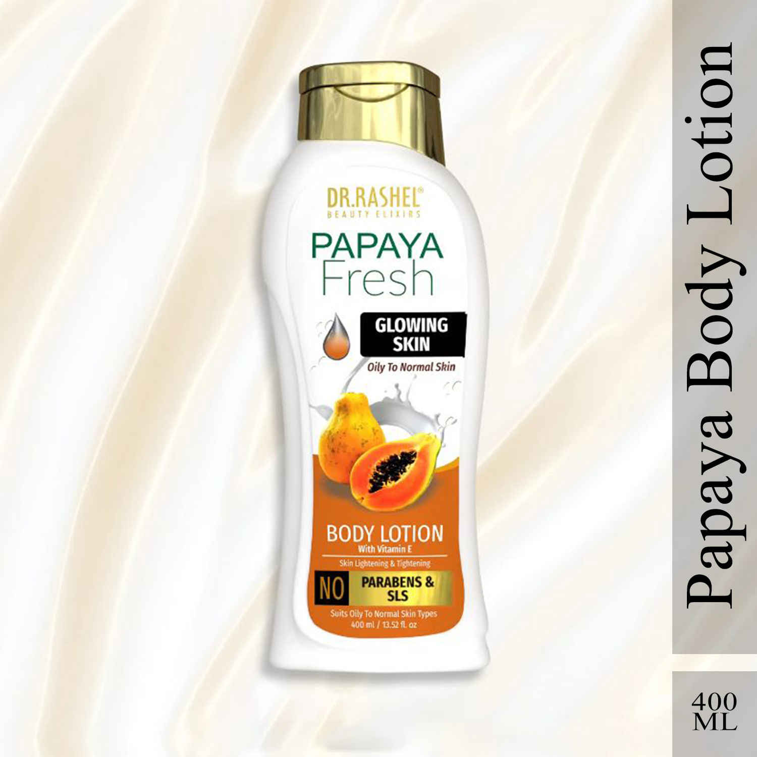 Buy Dr.Rashel Papaya Fresh Glowing Skin Body Lotion SuitsA Oily To Normal Skin Types(400 ml) - Purplle