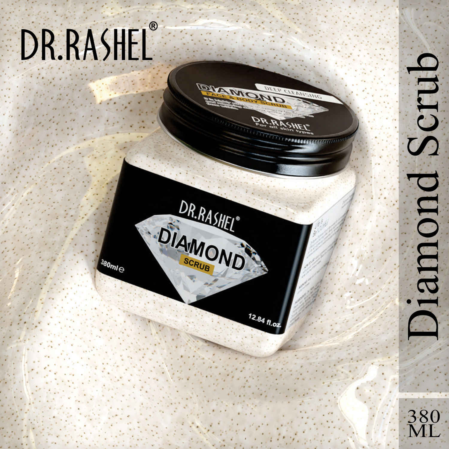 Buy Dr.Rashel Deep Cleansing Diamond Face And Body Scrub For All Skin Types (380 ml) - Purplle