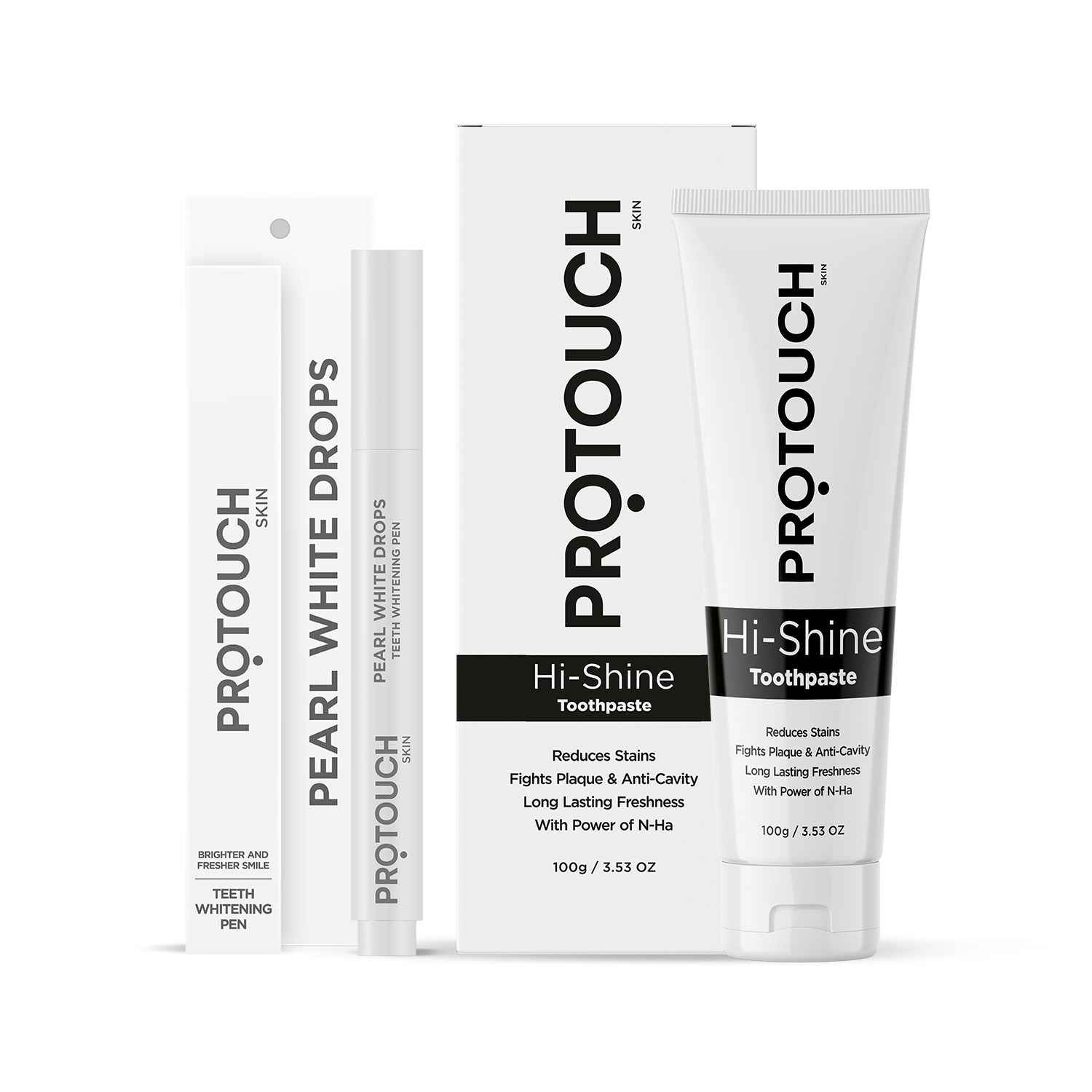 Buy PROTOUCH Teeth Whitening Duo - Teeth Pen + Toothpaste - Purplle