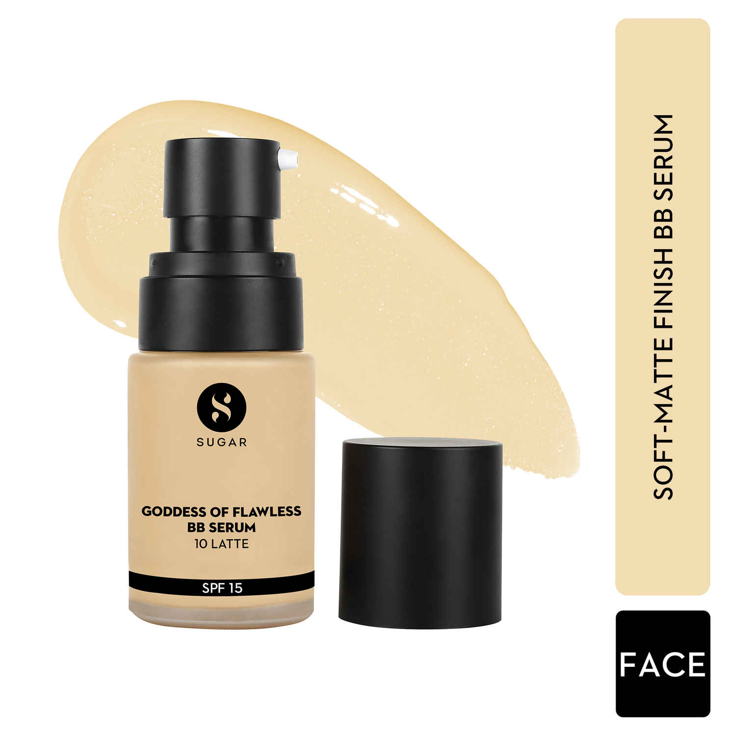 Buy SUGAR Cosmetics Goddess Of Flawless BB Serum | Matte Finish| SPF15 & Enriched with Hyaluronic acid & Vitamin E - 10 Latte (Light, Warm Undertone) - Purplle