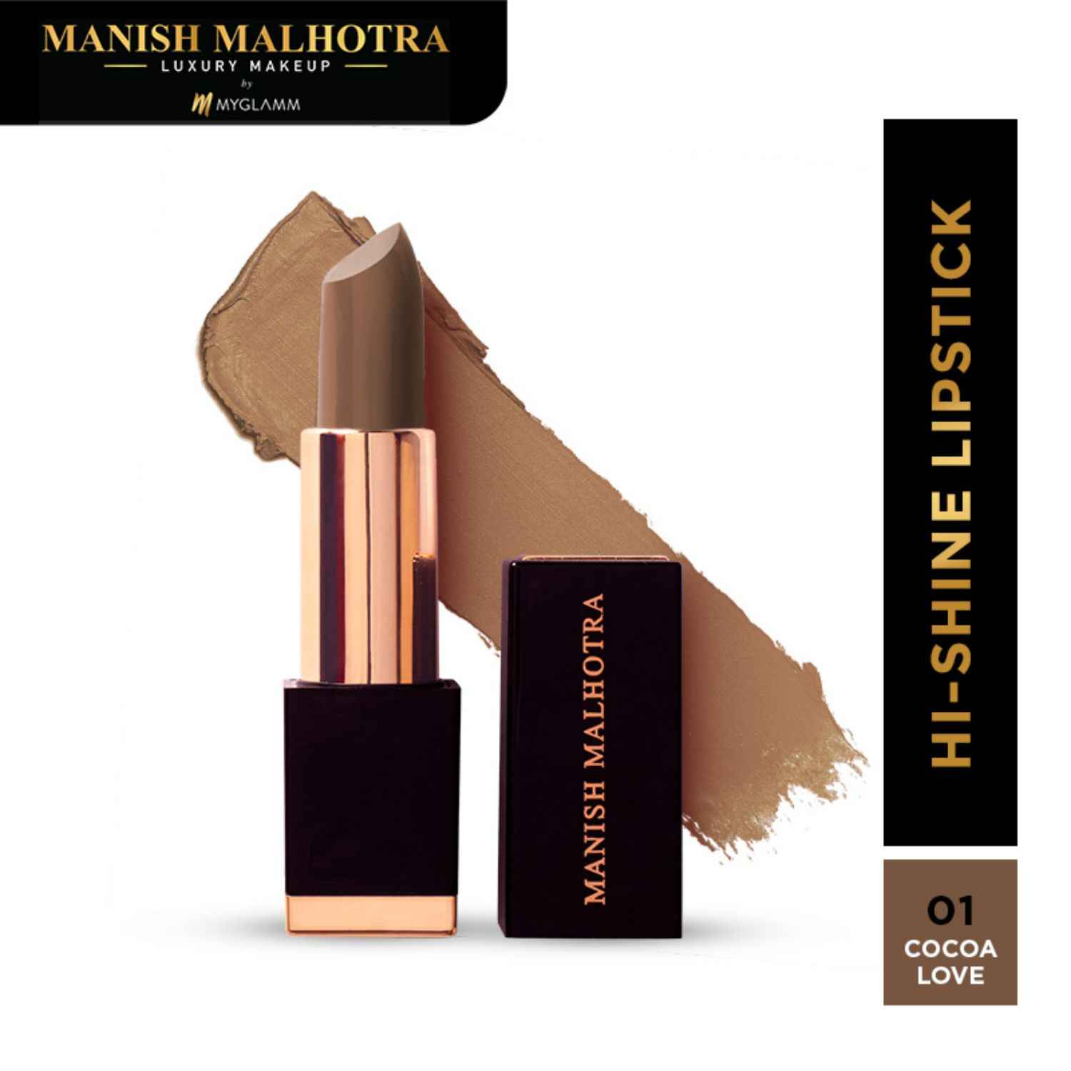 Buy Manish Malhotra Beauty By MyGlamm Hi-Shine Lipstick-Cocoa Love-4 gm - Purplle