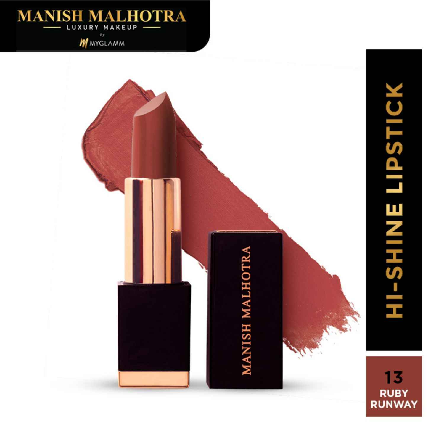 Buy Manish Malhotra Beauty By MyGlamm Hi-Shine Lipstick-Ruby Runway-4 gm - Purplle