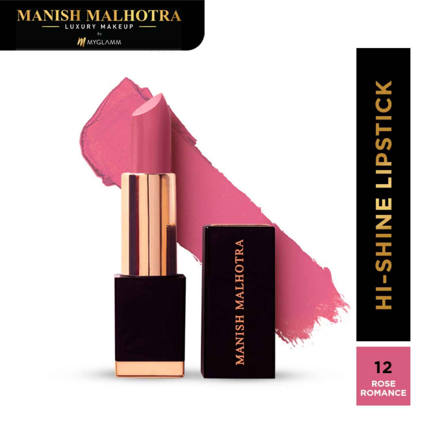 Buy Manish Malhotra Beauty By MyGlamm Hi-Shine Lipstick-Rose Romance-4 gm - Purplle